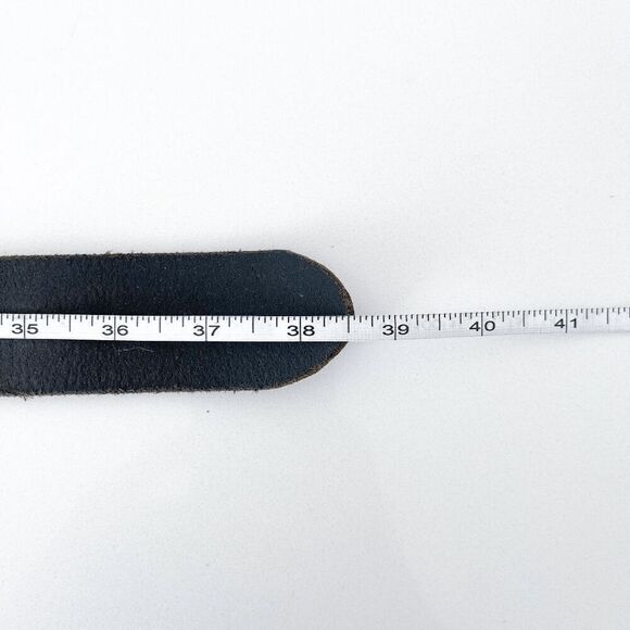 Nudie Jeans Mens Wide Leather Buckle Belt Black 38.5 - Picture 6 of 6